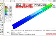 تحلیل تیر سه بعدی با آباکوس