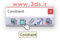 ابزار Constraints در جعبه ابزار Constraint کتیا