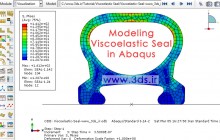 آموزش مدل‌سازی و تحلیل آب‌بند ویسکوالاستیک در آباکوس