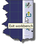 خروج از محیط Sketcher - ابزار Exit Workbench 