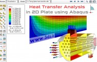 آنالیز انتقال حرارت دوبعدی به‌همراه شار حرارتی توسط آباکوس