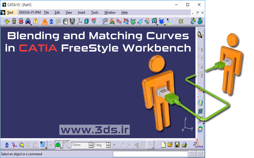 ابزارهای FreeStyle Curve Blend و Match Curve در محیط FreeStyle کتیا