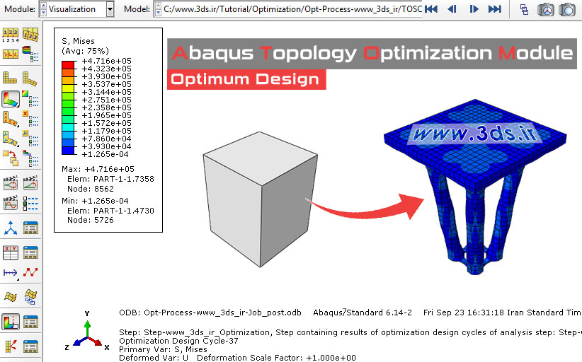 آموزش طراحی بهینه چهارپایه توسط ماژول Optimization آباکوس