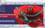 اتصال سطوح با ابزار Match Surface در محیط FreeStyle نرم‌افزار کتیا